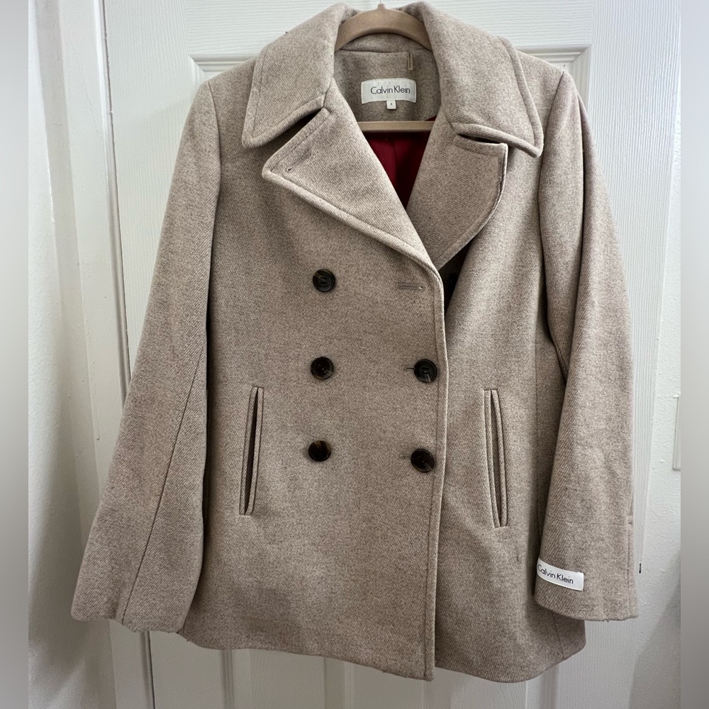 calvin klein wool peacoat